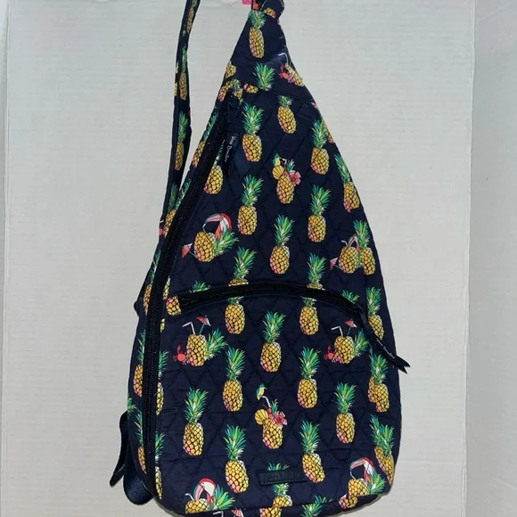 Vera Bradley toucan party pineapple backpack mini VERA BRADLEY Mini Pineapple Toucan Party Backpack Green  main image 4
